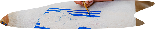 peinture de pointillés sur céramique