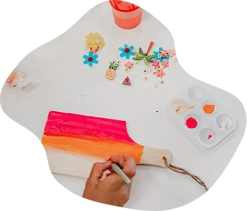 peinture d'une planche à découper